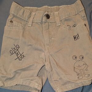 Wrangler Tan Shorts with Playful Doodles